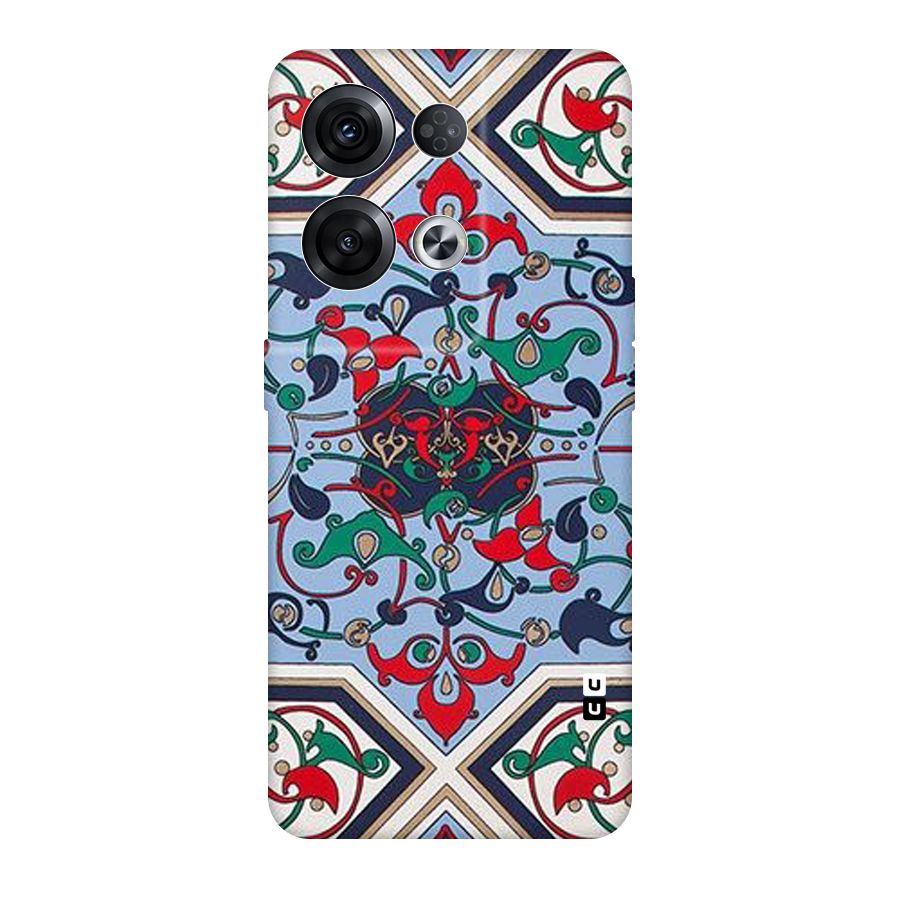 Multi Block Pattern Original Polycarbonate Back Case for Oppo Reno8 Pro 5G