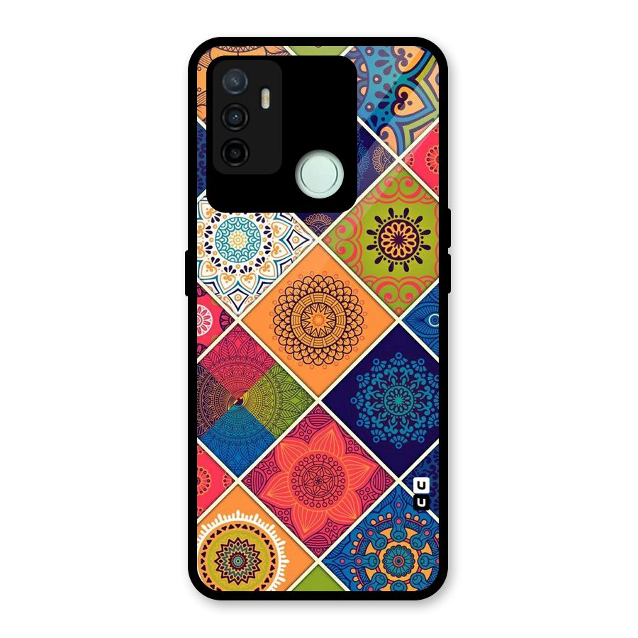 Multi Designs Glass Back Case for Oppo A53