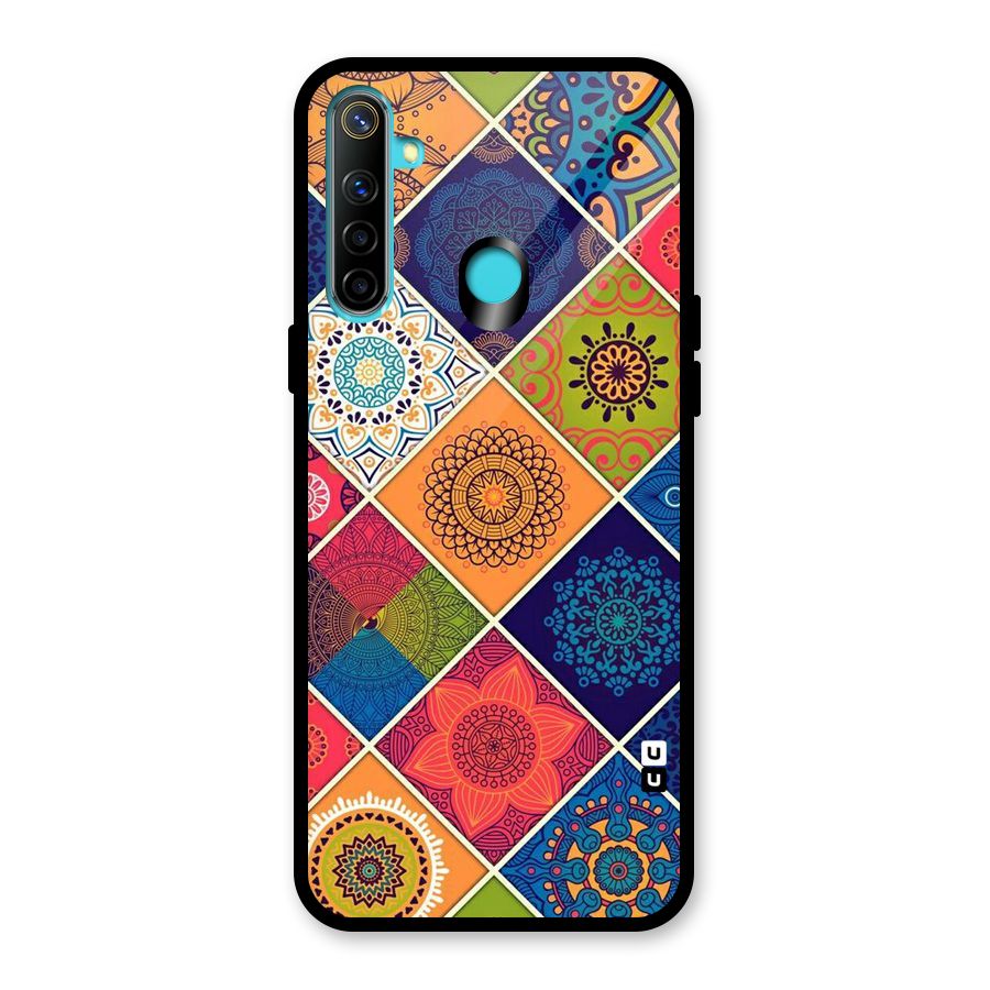 Multi Designs Glass Back Case for Realme Narzo 10