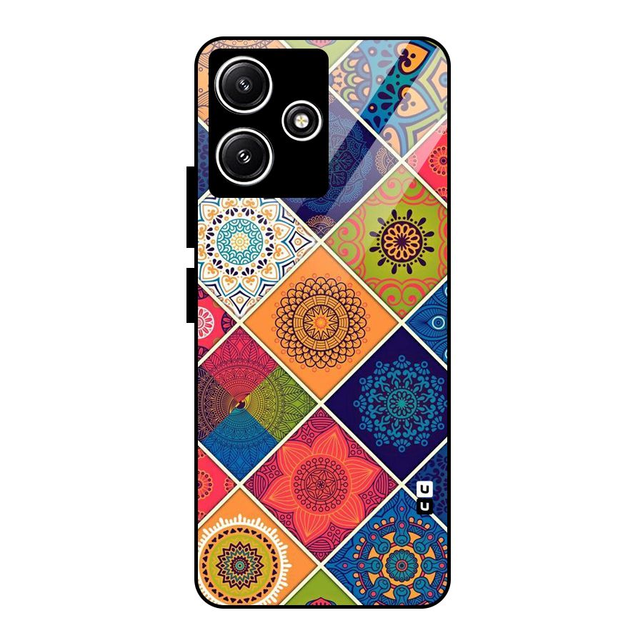 Multi Designs Glass Back Case for Redmi 12 5G