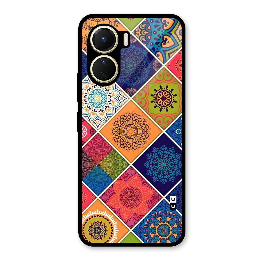 Multi Designs Glass Back Case for Vivo Y56