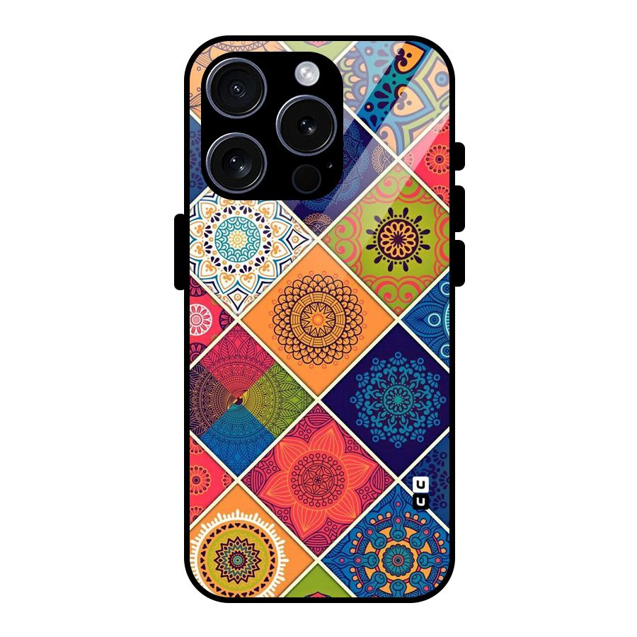 Multi Designs Glass Back Case for iPhone 15 Pro