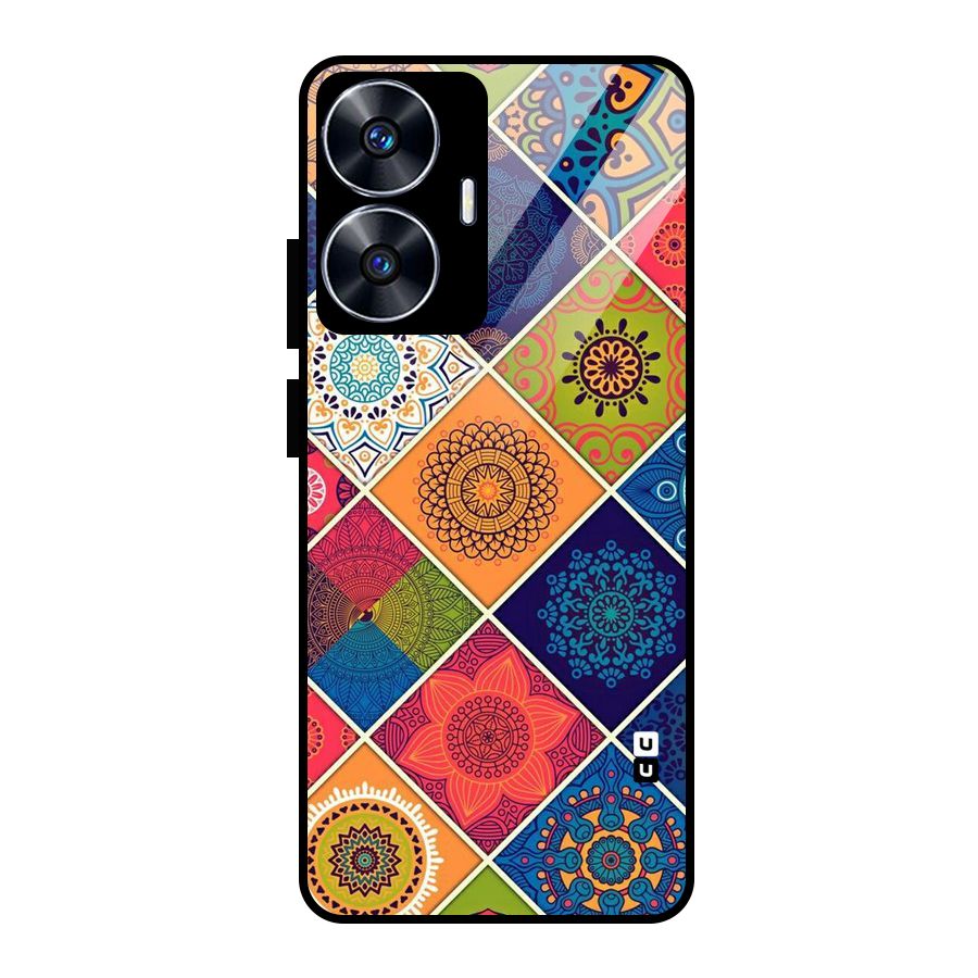 Multi Designs Glass Back Case for realme C55