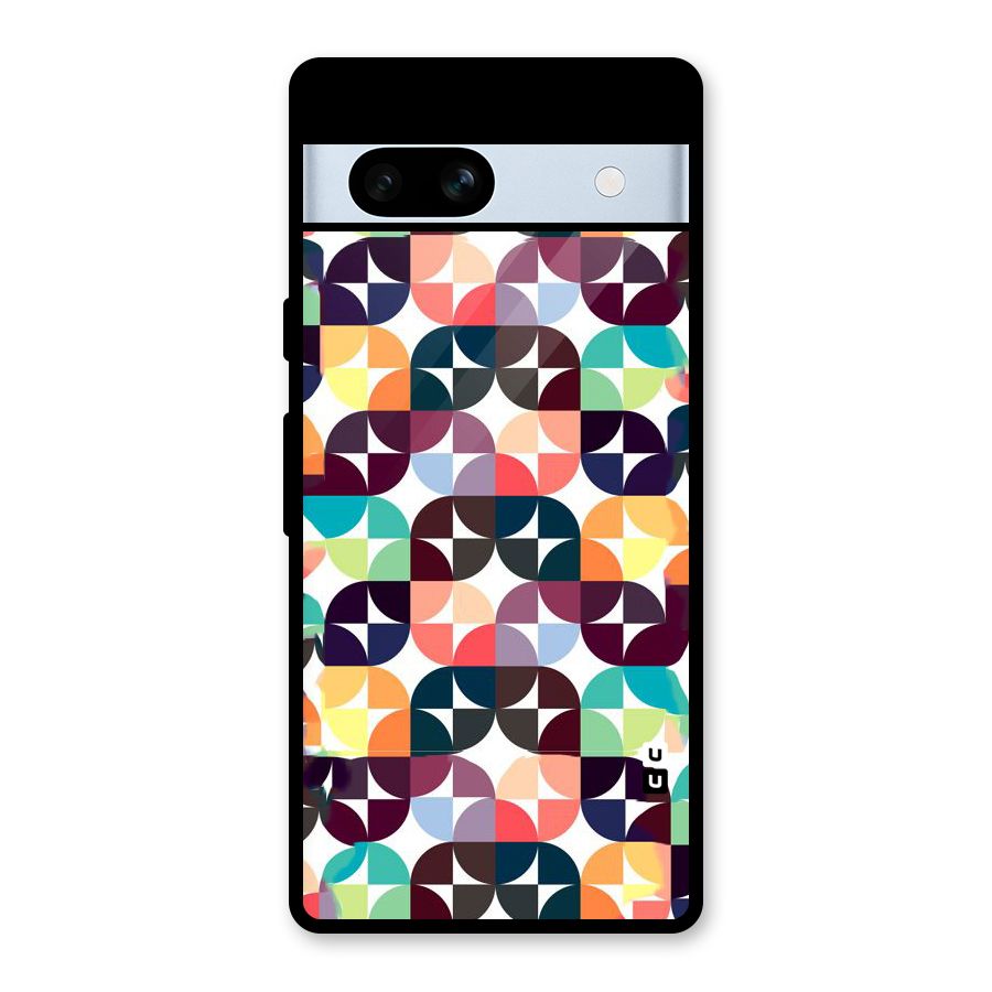 Multicolor Arc Glass Back Case for Google Pixel 7a