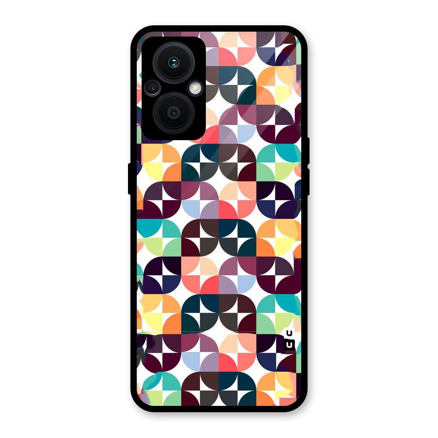Multicolor Arc Glass Back Case for Oppo F21s Pro 5G