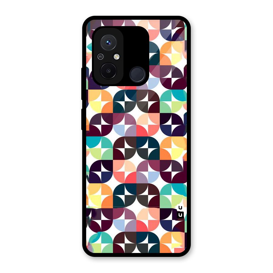 Multicolor Arc Glass Back Case for Redmi 12C
