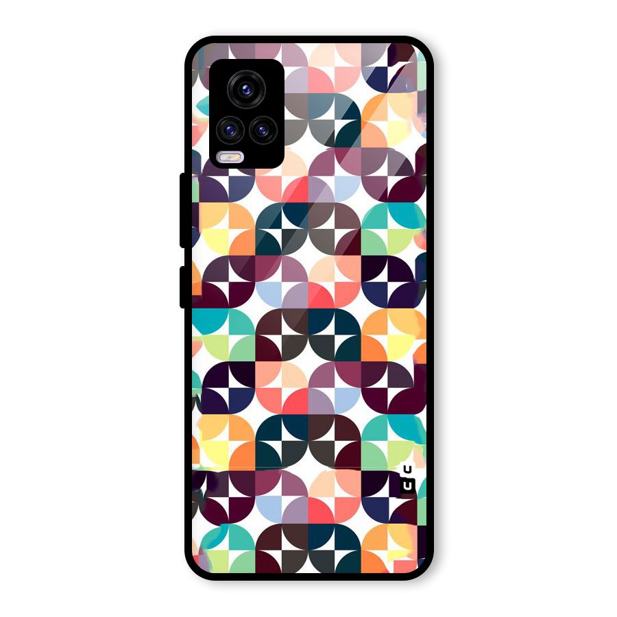 Multicolor Arc Glass Back Case for Vivo V20 2021