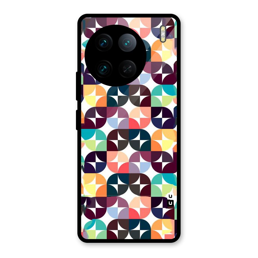Multicolor Arc Glass Back Case for Vivo X90 Pro