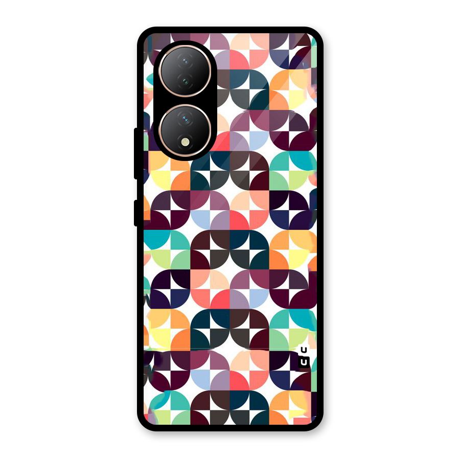 Multicolor Arc Glass Back Case for Vivo Y100A