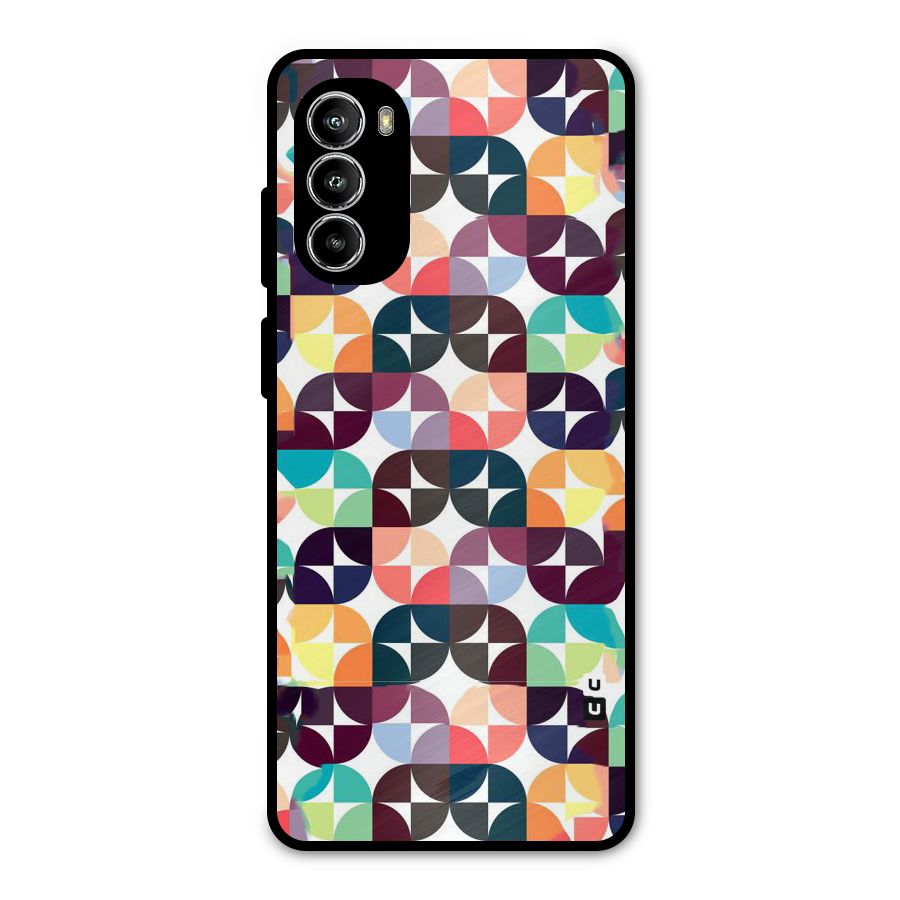 Multicolor Arc Metal Back Case for Moto G52