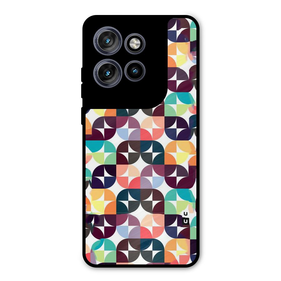 Multicolor Arc Metal Back Case for Motorola Edge 50 Neo