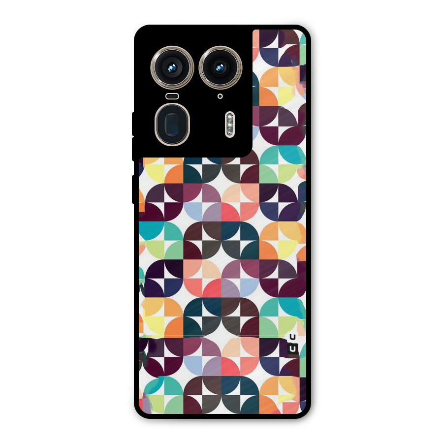 Multicolor Arc Metal Back Case for Motorola Edge 50 Ultra