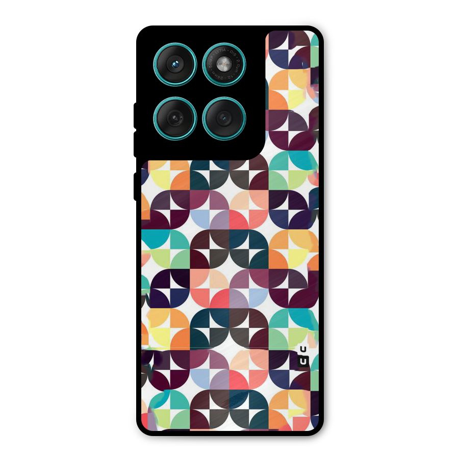 Multicolor Arc Metal Back Case for Motorola Edge 60 Fusion