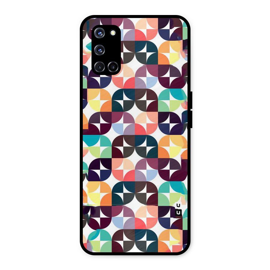 Multicolor Arc Metal Back Case for Oppo A52