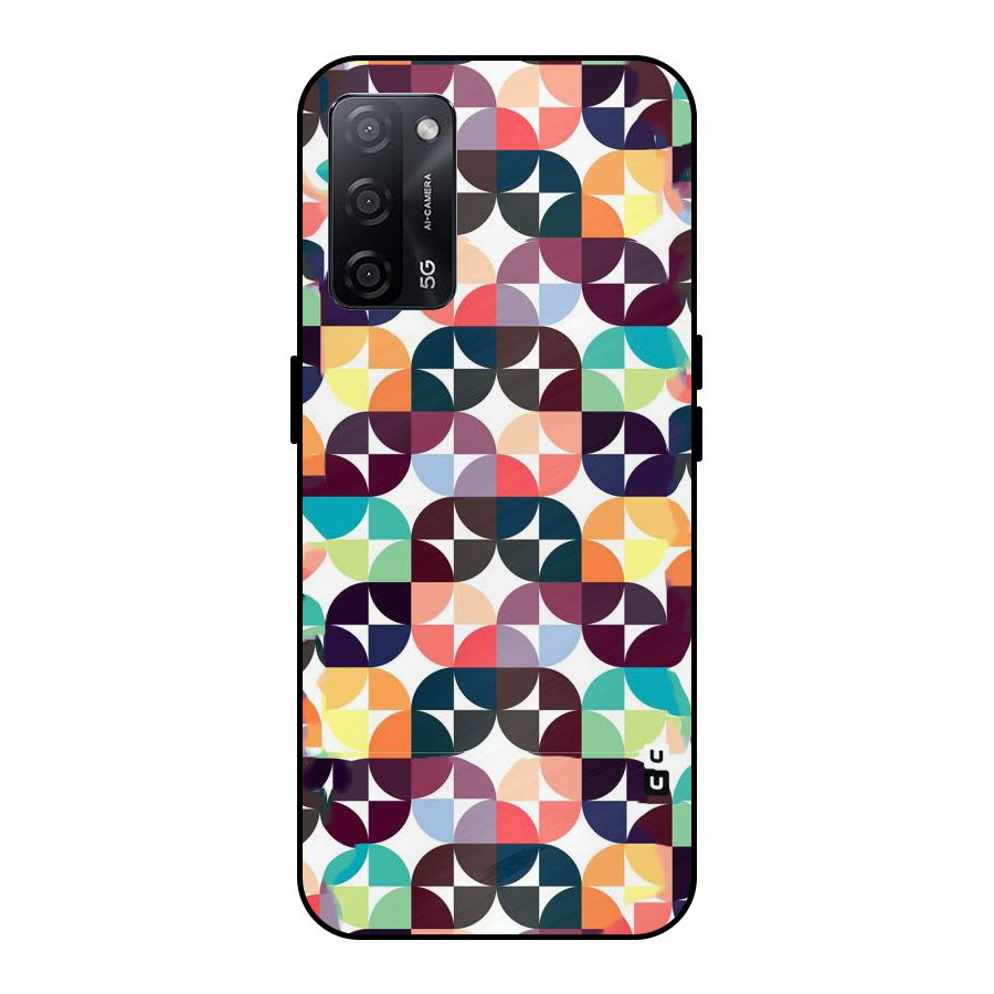 Multicolor Arc Metal Back Case for Oppo A53s 5G