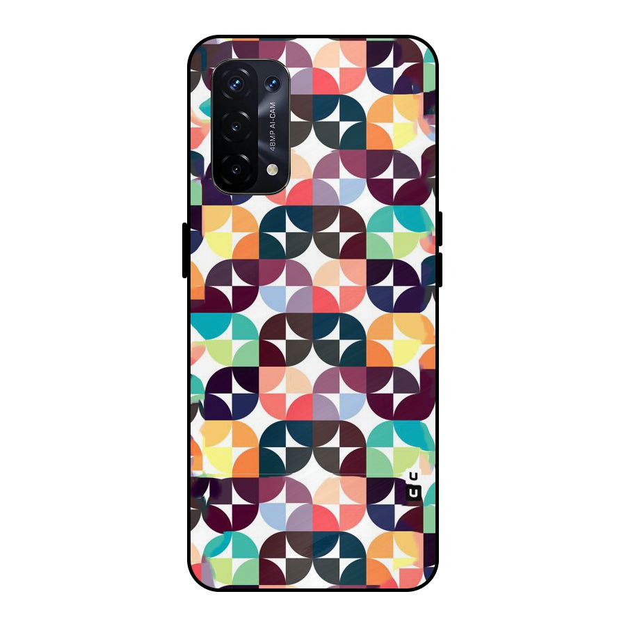 Multicolor Arc Metal Back Case for Oppo A74 5G