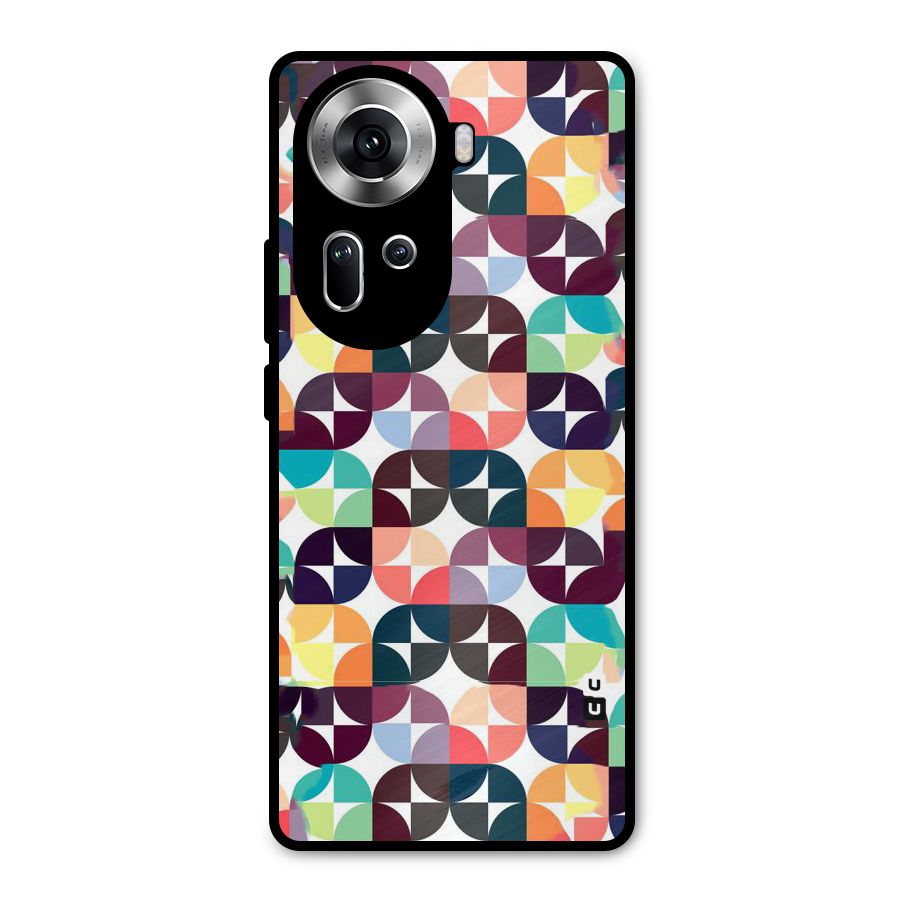 Multicolor Arc Metal Back Case for Oppo Reno11 5G