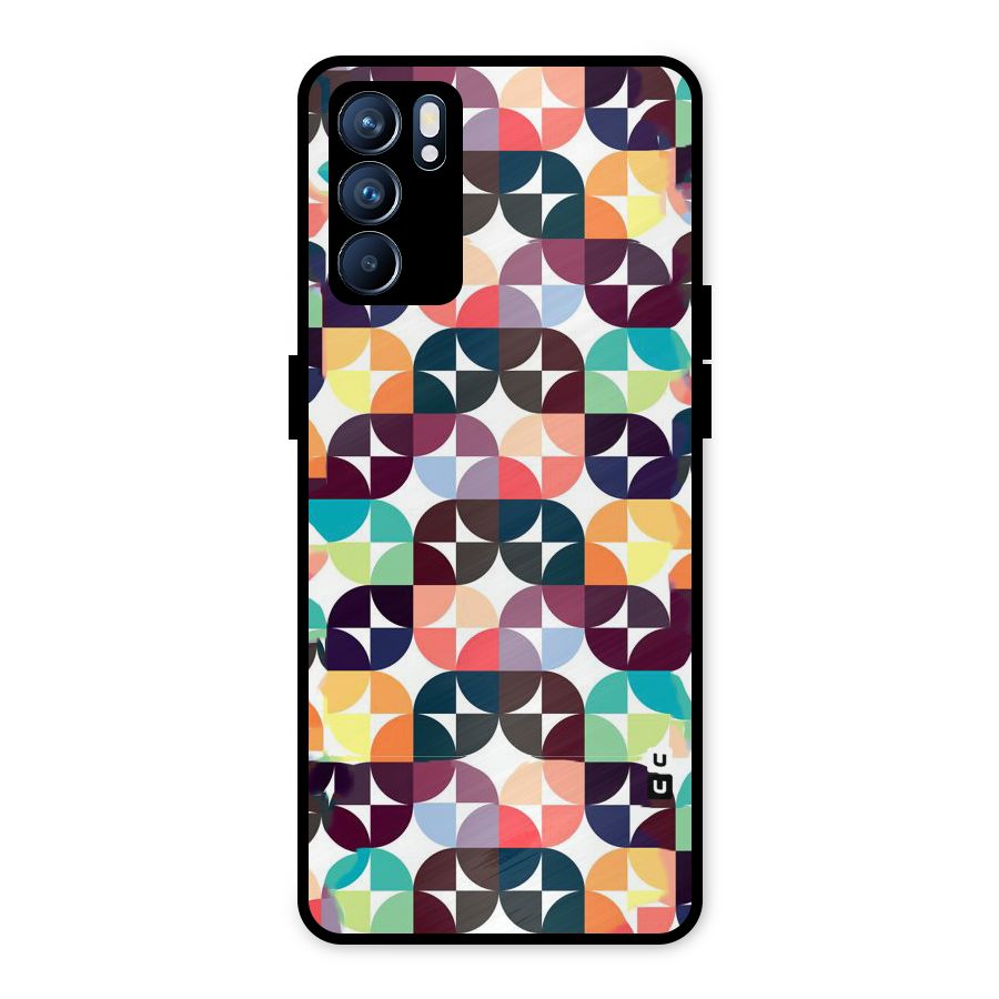 Multicolor Arc Metal Back Case for Oppo Reno6 5G