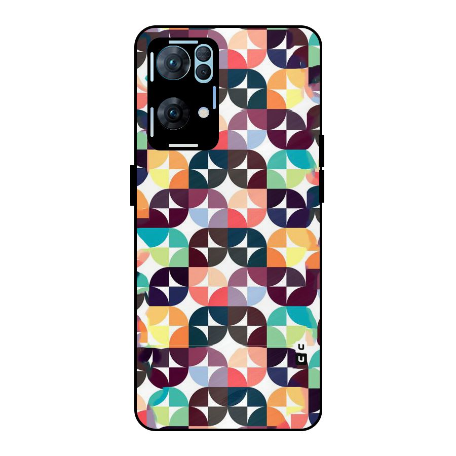 Multicolor Arc Metal Back Case for Oppo Reno7 Pro 5G