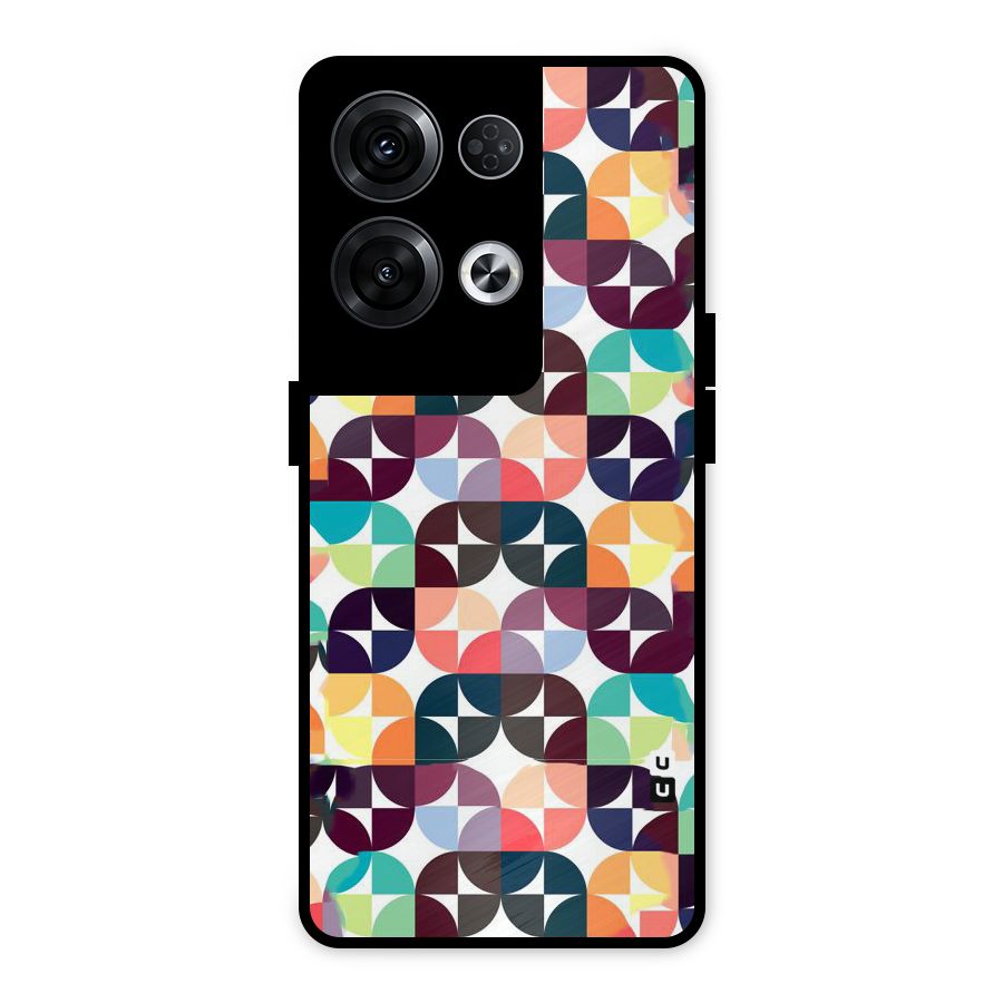 Multicolor Arc Metal Back Case for Oppo Reno8 Pro 5G