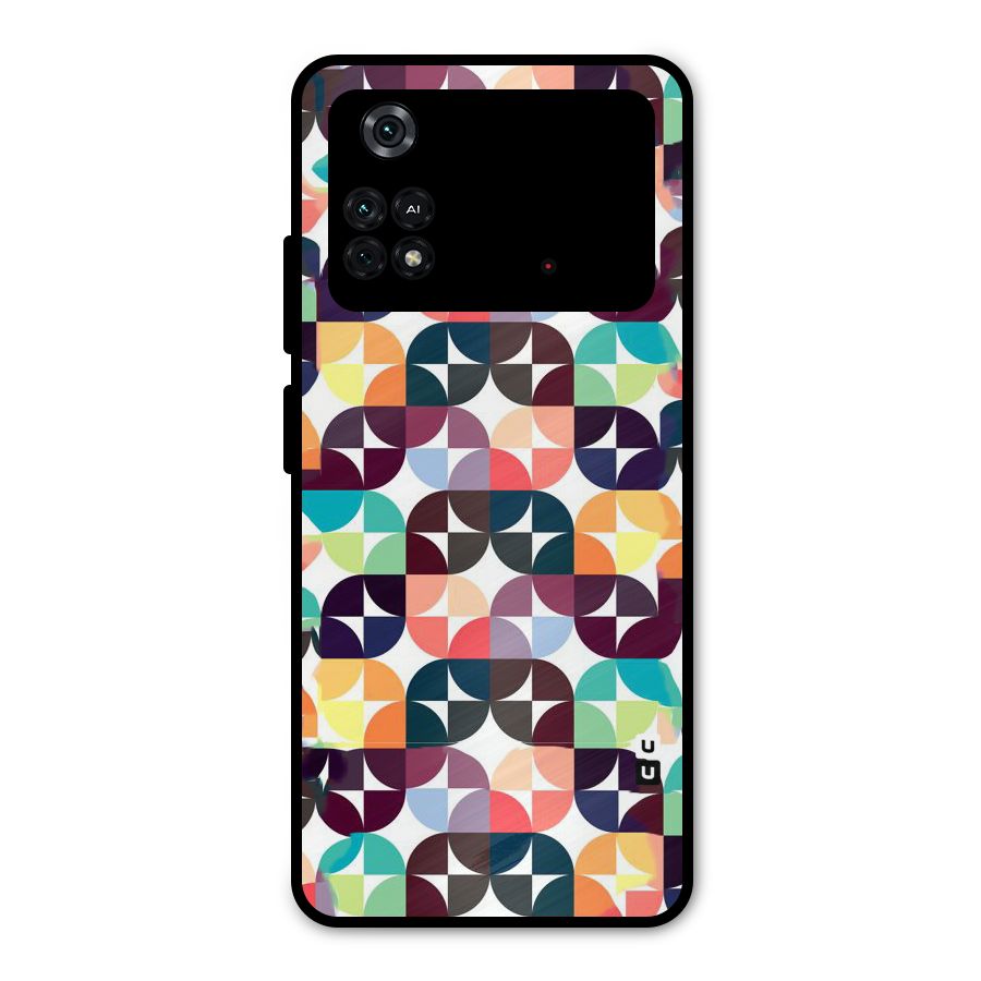 Multicolor Arc Metal Back Case for Poco M4 Pro 4G