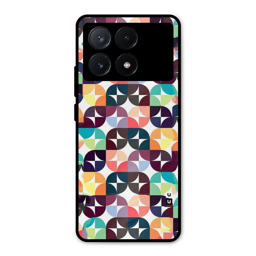 Multicolor Arc Metal Back Case for Poco X6 Pro
