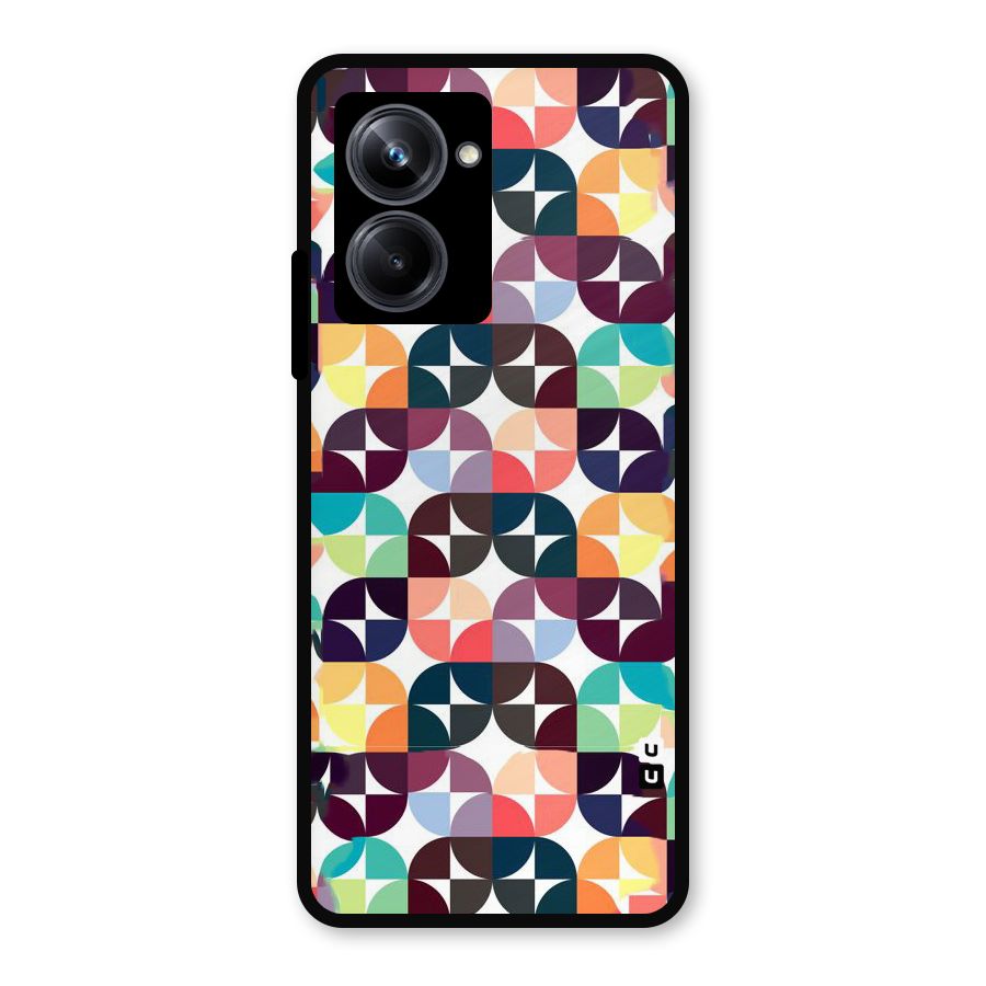 Multicolor Arc Metal Back Case for Realme 10 Pro