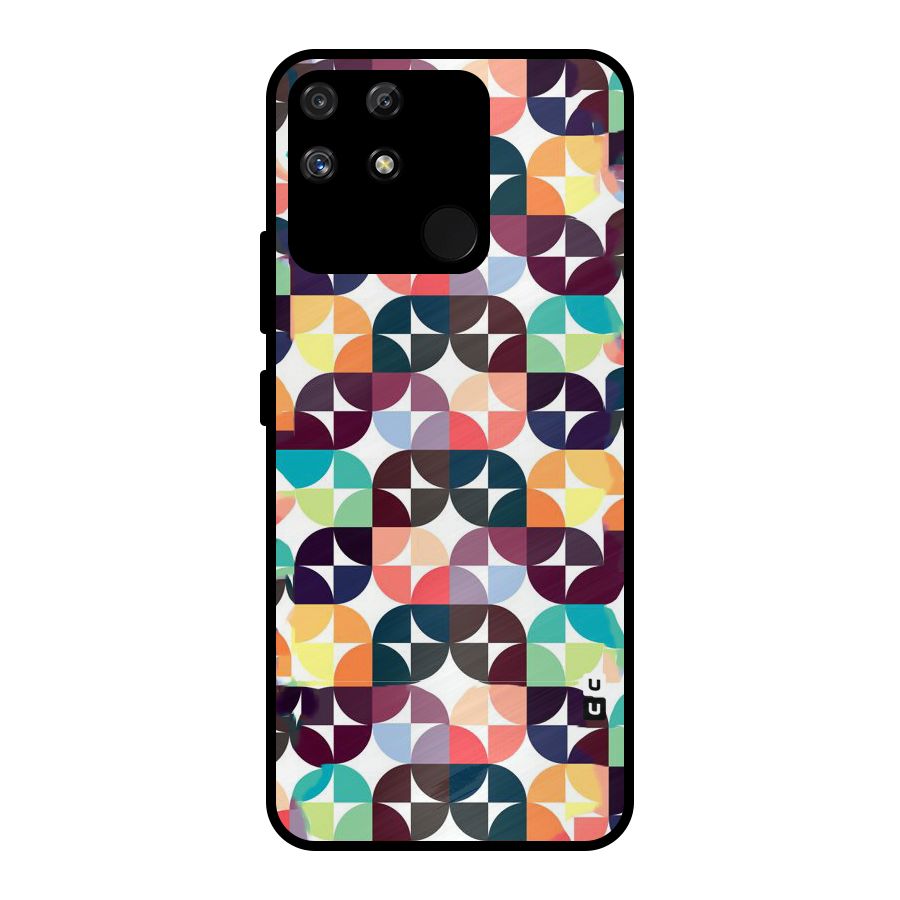 Multicolor Arc Metal Back Case for Realme Narzo 50A