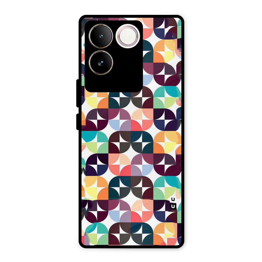 Multicolor Arc Metal Back Case for Vivo T2 Pro