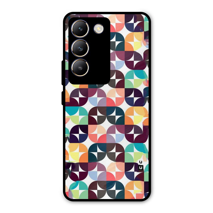 Multicolor Arc Metal Back Case for Vivo T3 5G