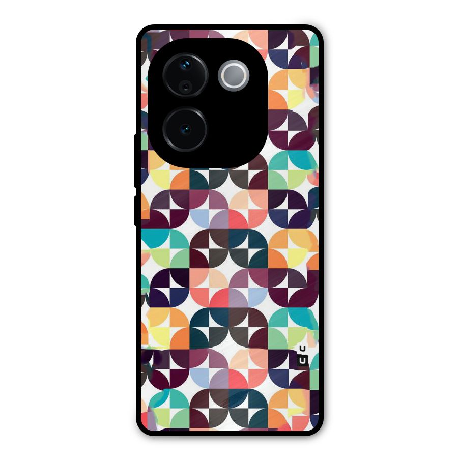 Multicolor Arc Metal Back Case for Vivo T3 Pro