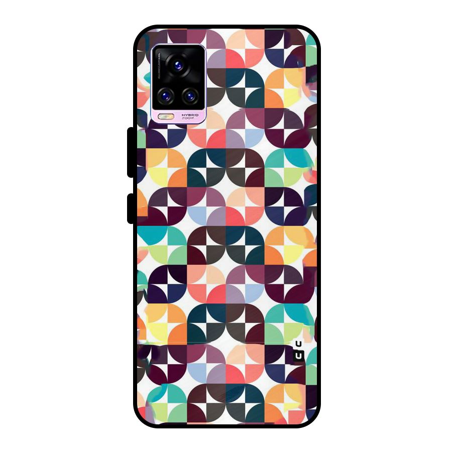 Multicolor Arc Metal Back Case for Vivo V20 Pro