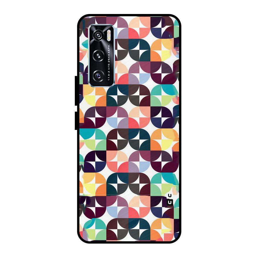Multicolor Arc Metal Back Case for Vivo V20 SE