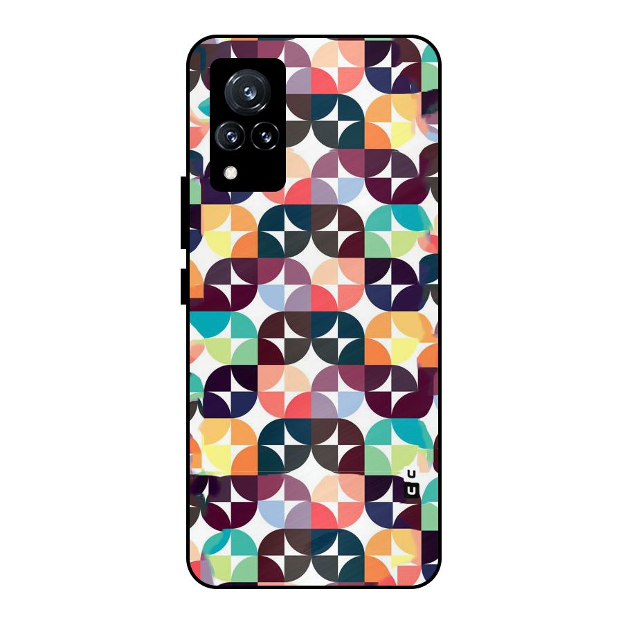 Multicolor Arc Metal Back Case for Vivo V21 5G