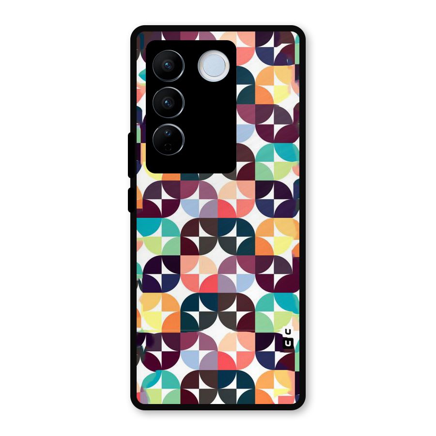 Multicolor Arc Metal Back Case for Vivo V27