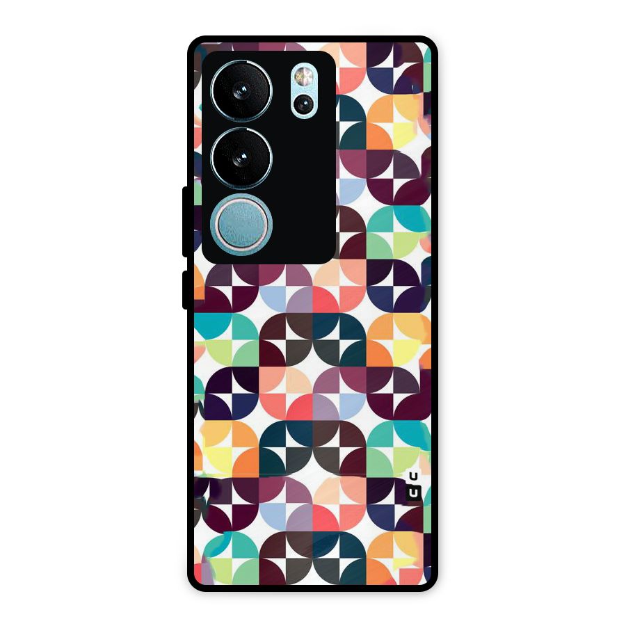 Multicolor Arc Metal Back Case for Vivo V29 Pro