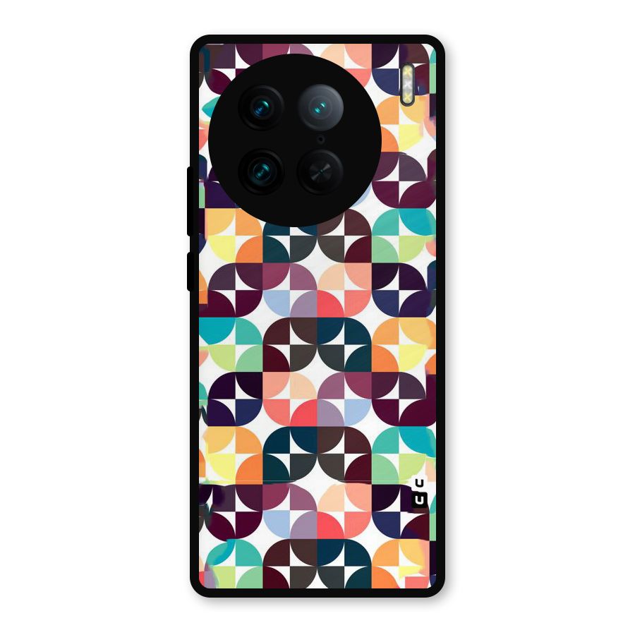 Multicolor Arc Metal Back Case for Vivo X90 Pro