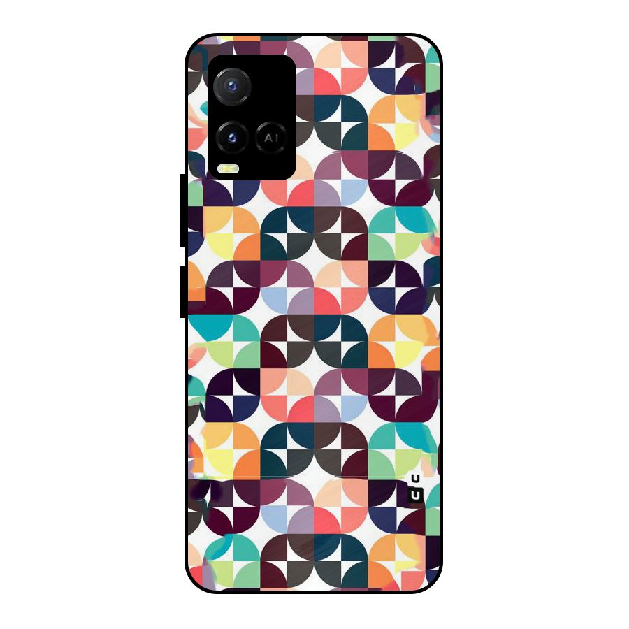 Multicolor Arc Metal Back Case for Vivo Y21