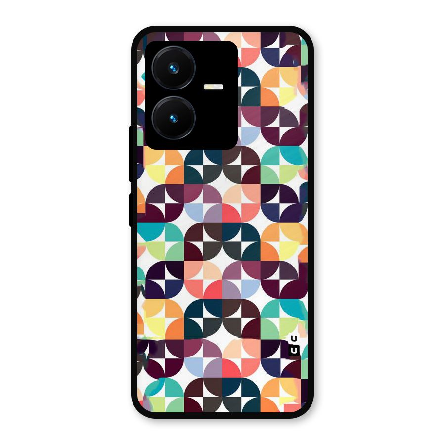 Multicolor Arc Metal Back Case for Vivo Y22