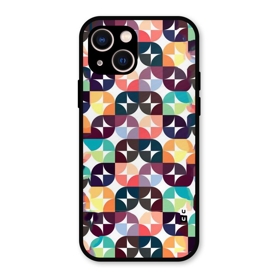 Multicolor Arc Metal Back Case for iPhone 13