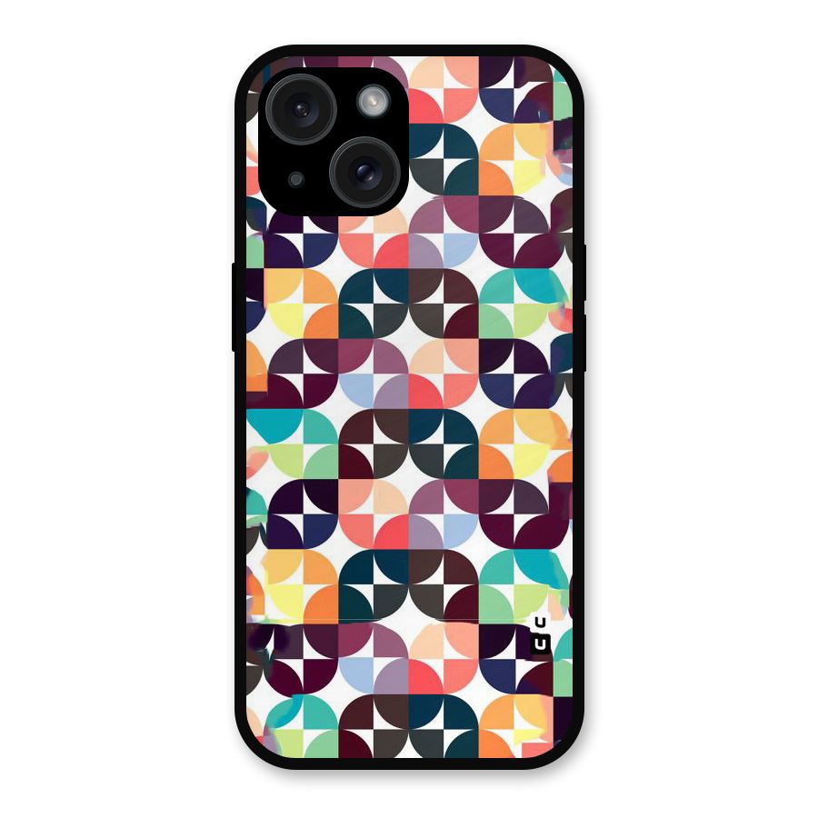 Multicolor Arc Metal Back Case for iPhone 15