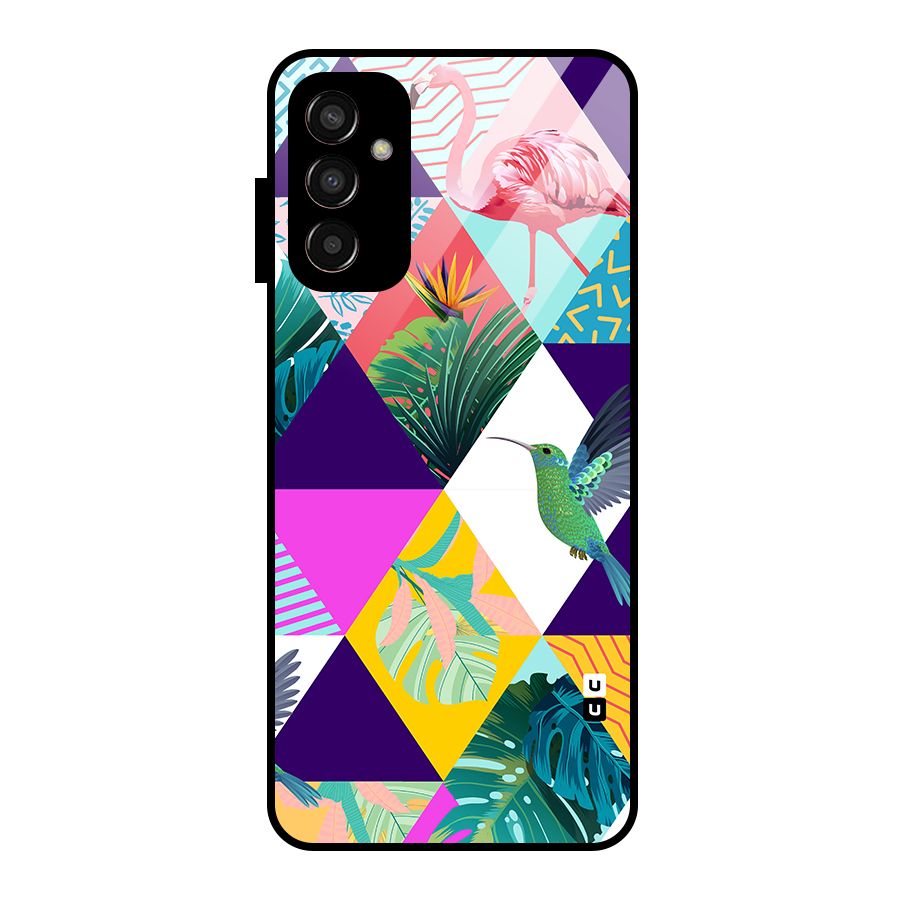 Multicolor Exotic Seamless Pattern Glass Back Case for Galaxy F13