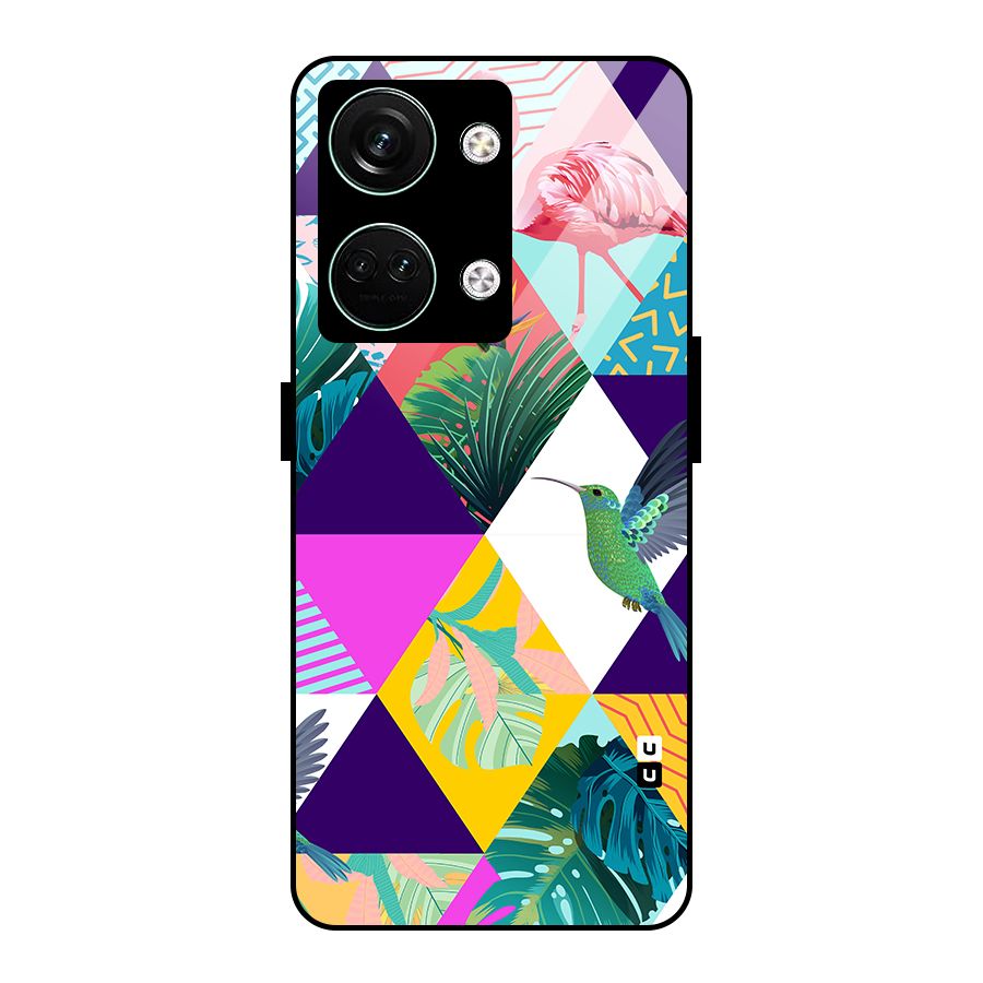 Multicolor Exotic Seamless Pattern Glass Back Case for Oneplus Nord 3