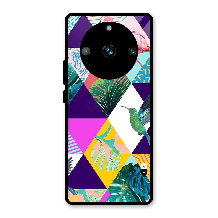 Multicolor Exotic Seamless Pattern Glass Back Case for Realme Narzo 60 Pro