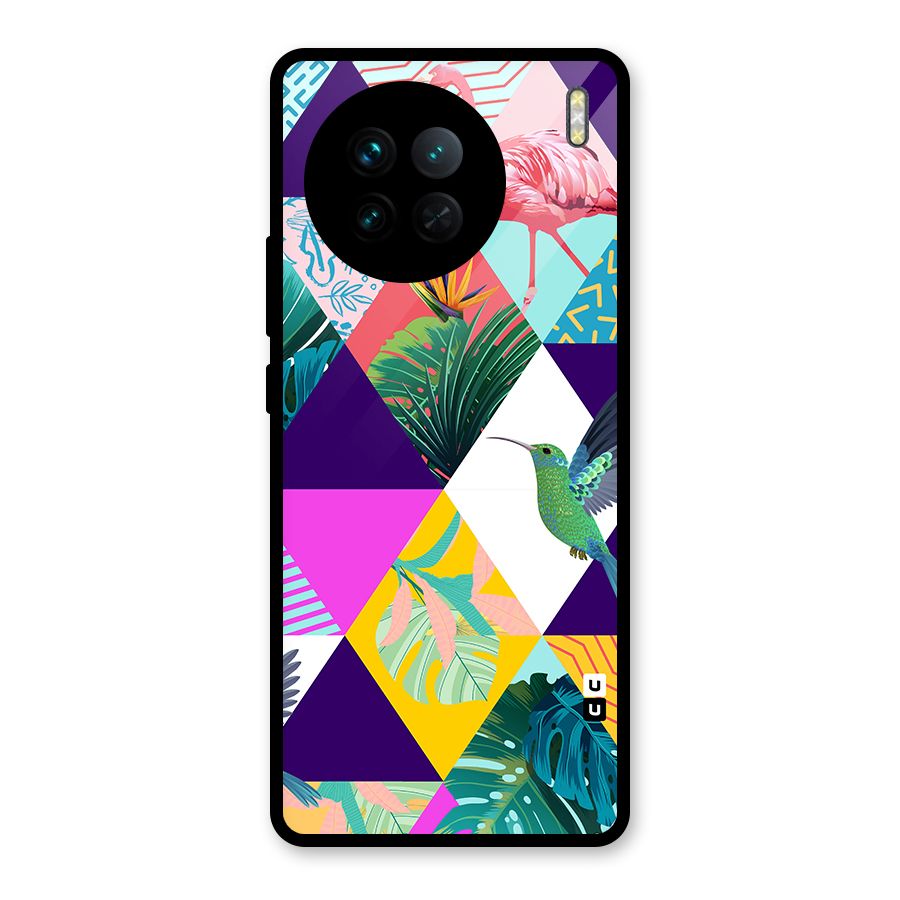 Multicolor Exotic Seamless Pattern Glass Back Case for Vivo X90