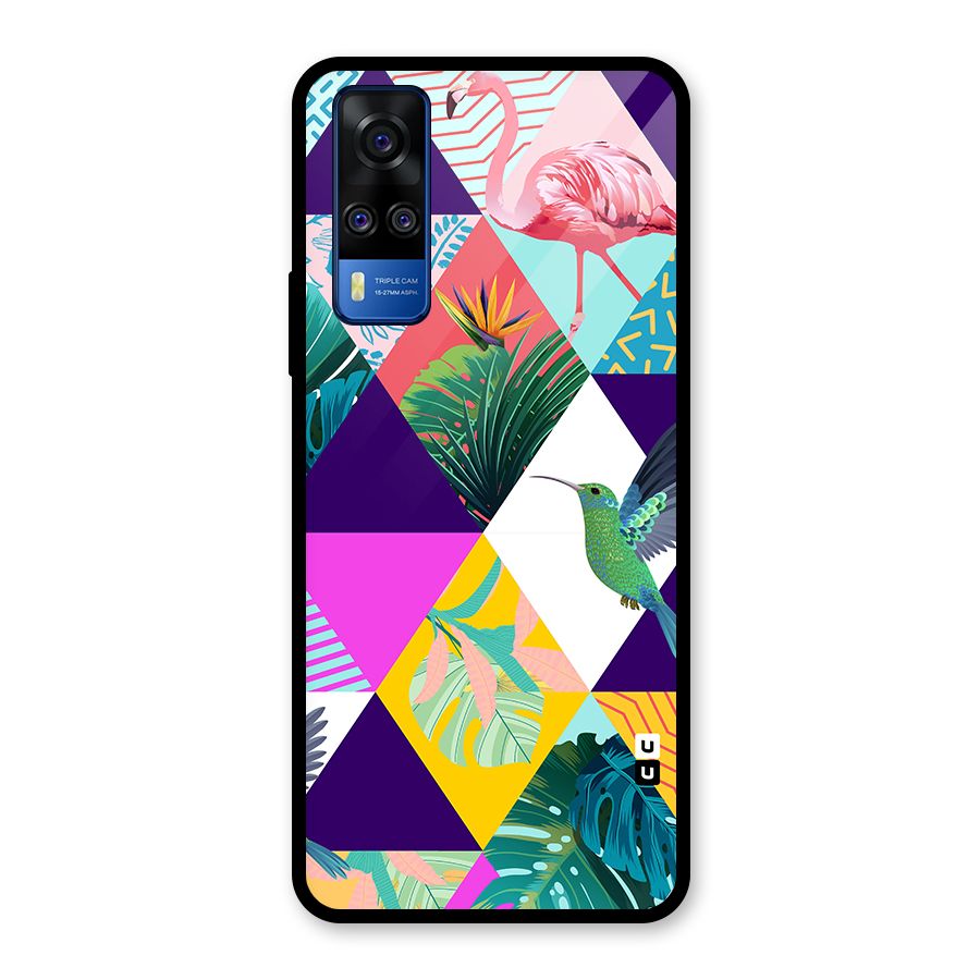 Multicolor Exotic Seamless Pattern Glass Back Case for Vivo Y31