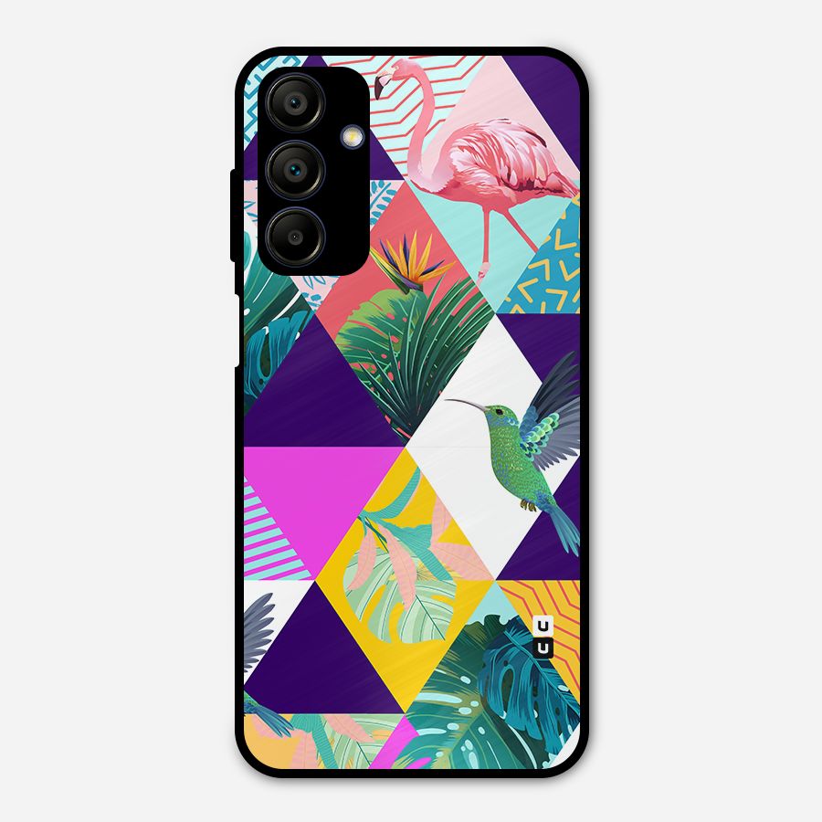 Multicolor Exotic Seamless Pattern Metal Back Case for Galaxy A15 5G