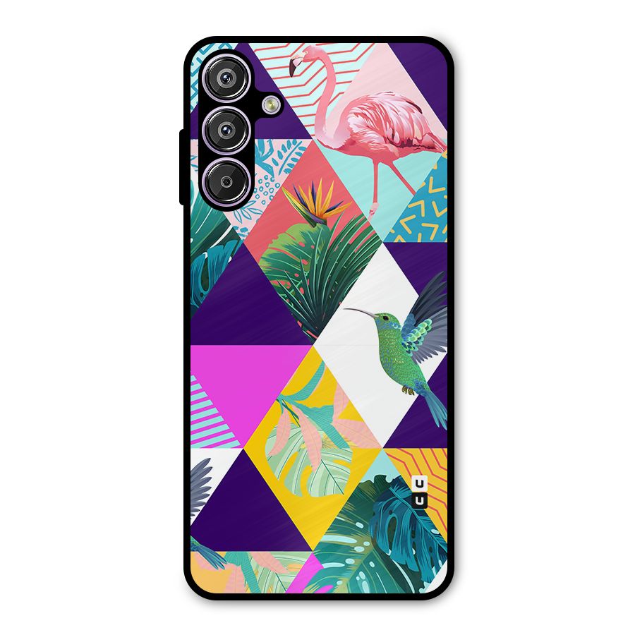 Multicolor Exotic Seamless Pattern Metal Back Case for Galaxy F15