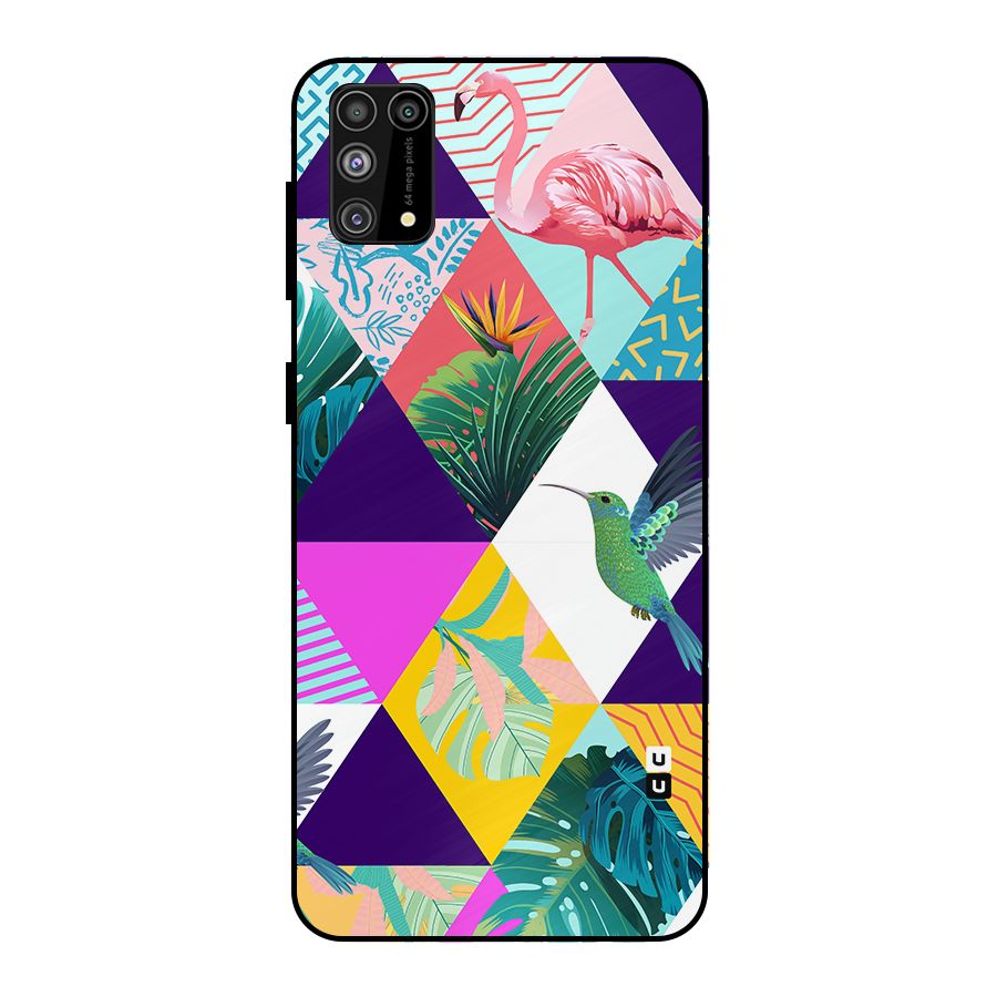 Multicolor Exotic Seamless Pattern Metal Back Case for Galaxy M31