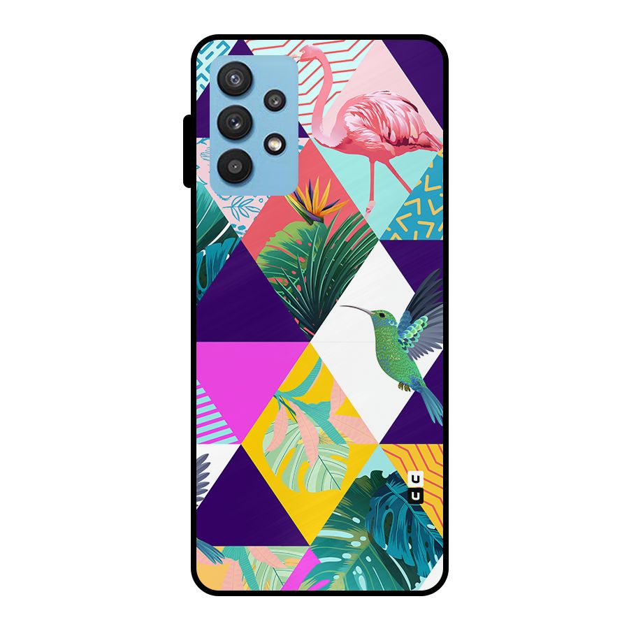 Multicolor Exotic Seamless Pattern Metal Back Case for Galaxy M32 5G